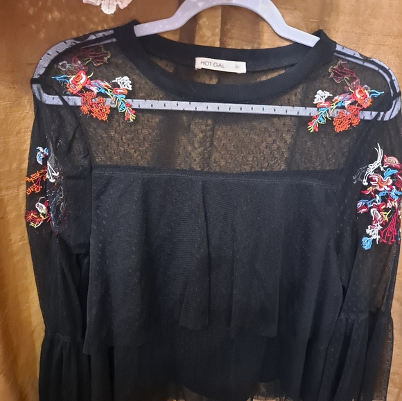 3 set Pink White Black blouses Large fit Cropped Crochet Set - Picture 11 of 16